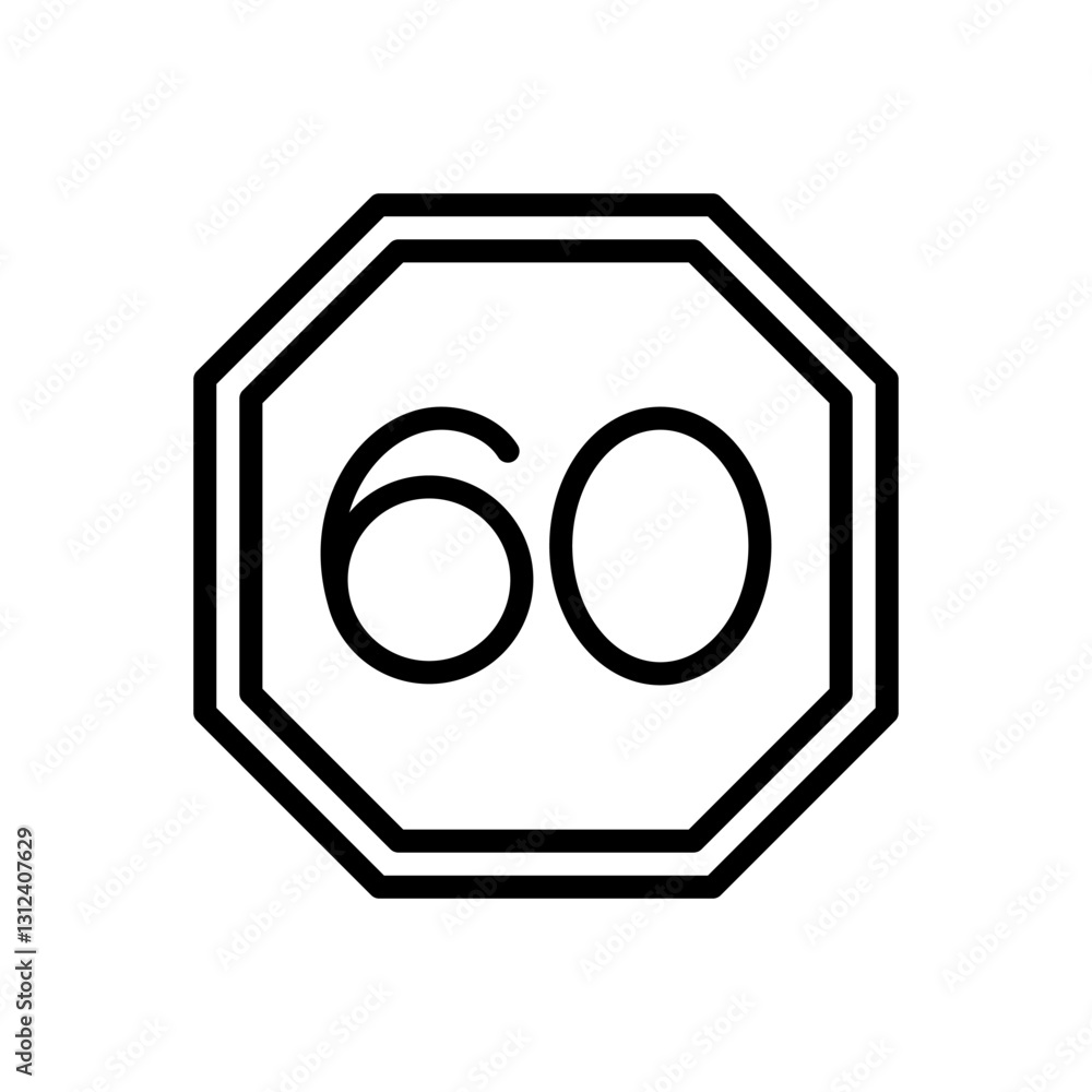 speed limit sign icon vector design on the road in trendy style speed limit sign icon vector design on the road in trendy style
