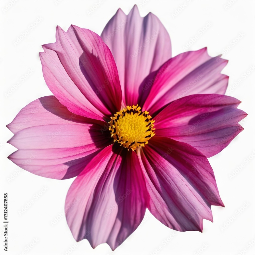 Delicate Pink Flower Isolated on a White Background Delicate Pink Flower Isolated on a White Background