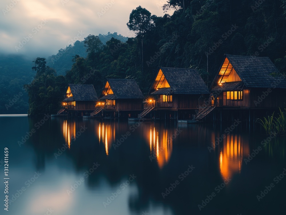 Fototapeta premium LakeFront Cabins