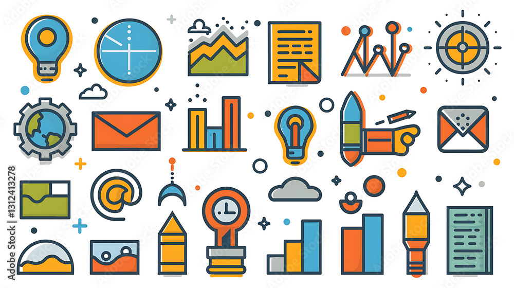 Business & Finance Icon Set – Analytics, Growth & Economy Business & Finance Icon Set – Analytics, Growth & Economy