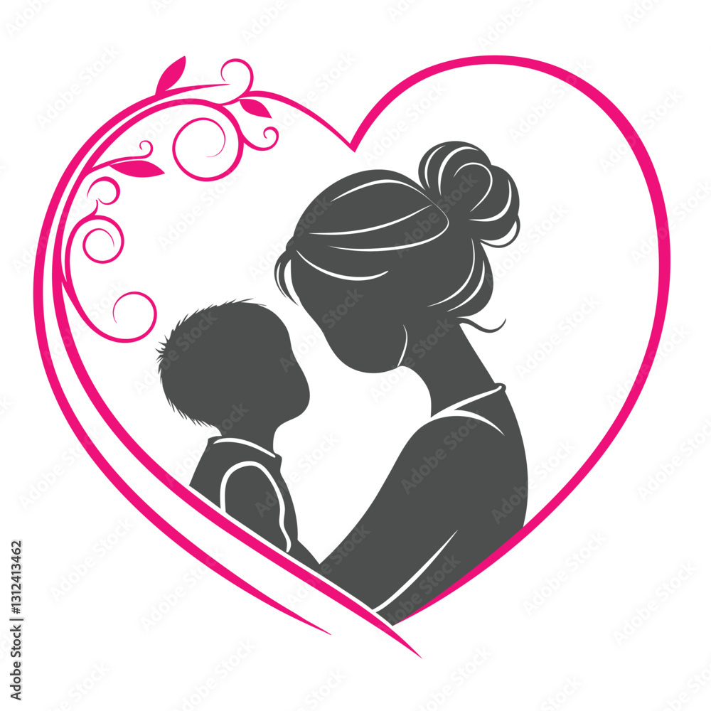 symbols of love in shape of heart for mother's day greeting card symbols of love in shape of heart for mother's day greeting card