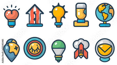Business & Finance Icon Set – Analytics, Growth & Economy