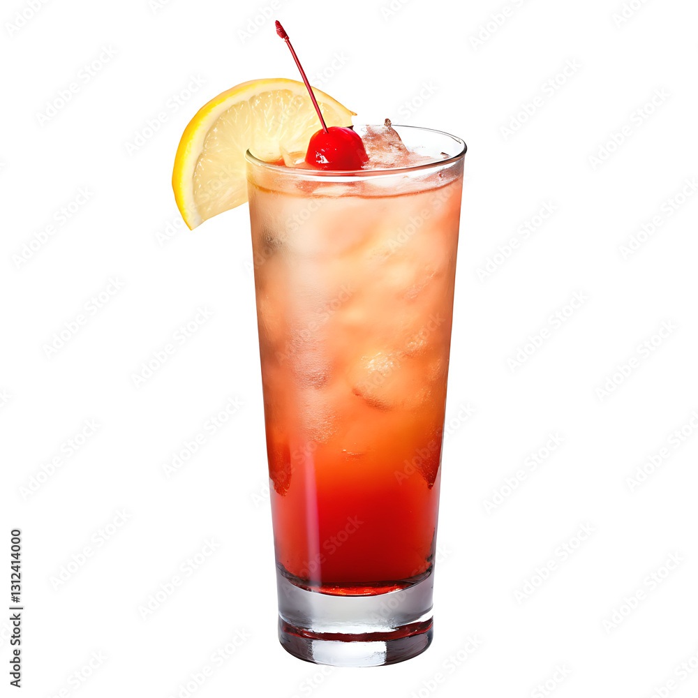 cocktail with ice and cherry cocktail with ice and cherry