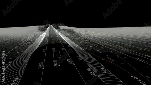 Information model of an infrastructure area in a dense point cloud obtained by laser scanning 