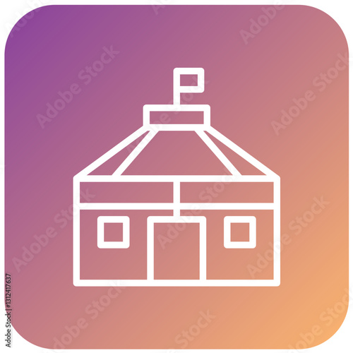 Vector Design Yurt Icon Style