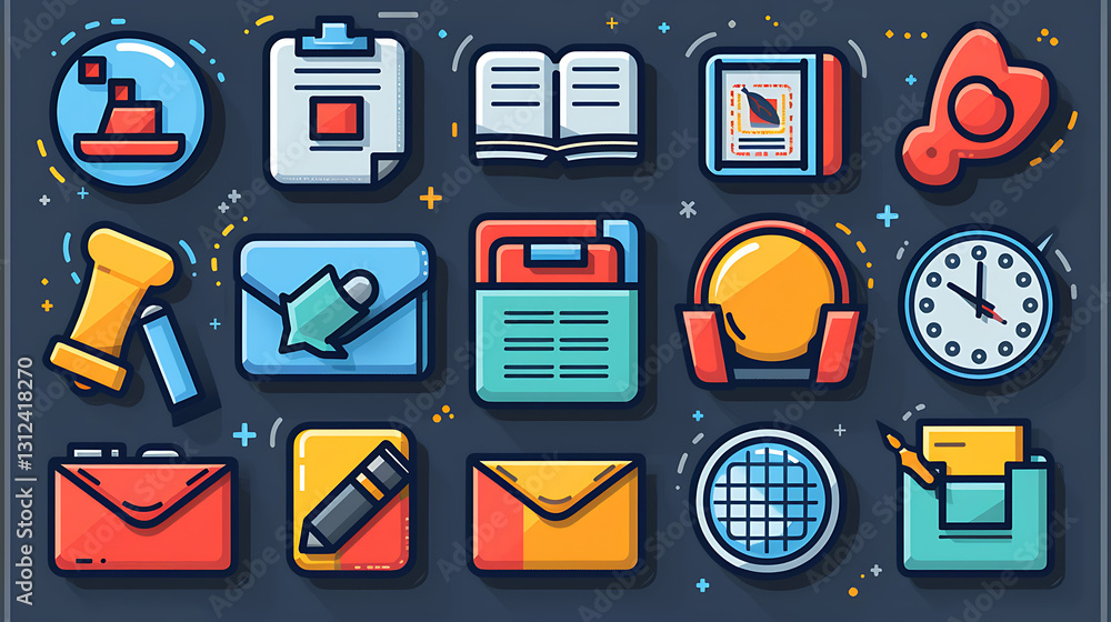 Modern Business & Office Icons – Productivity, Communication & Technology Modern Business & Office Icons – Productivity, Communication & Technology