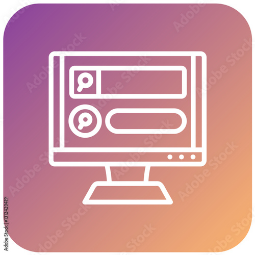 Vector Design Search Bar Icon Style