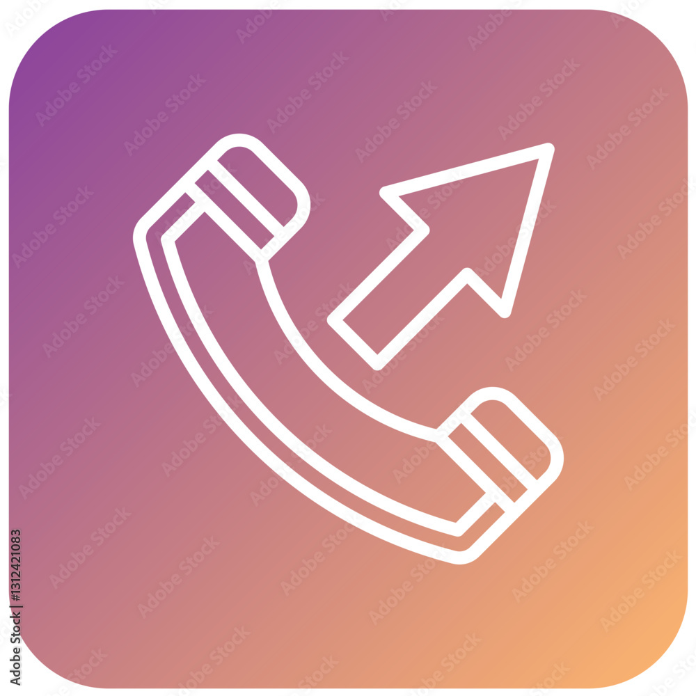 Vector Design Outgoing Call Icon Style Vector Design Outgoing Call Icon Style