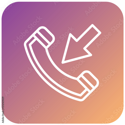 Vector Design Incoming Call Icon Style