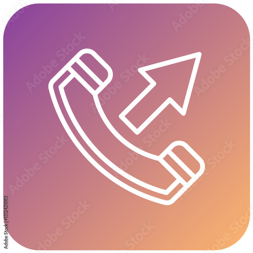 Vector Design Outgoing Call Icon Style