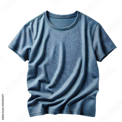 plain blue t-shirt isolated on white background