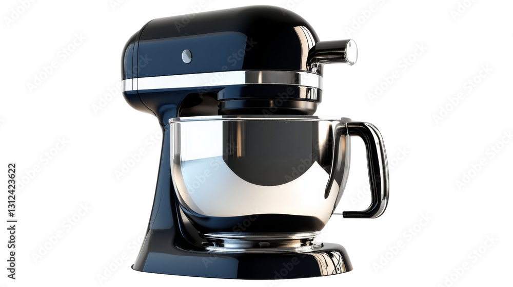 Professional stand mixer isolated on transparent background: ready for baking Professional stand mixer isolated on transparent background: ready for baking