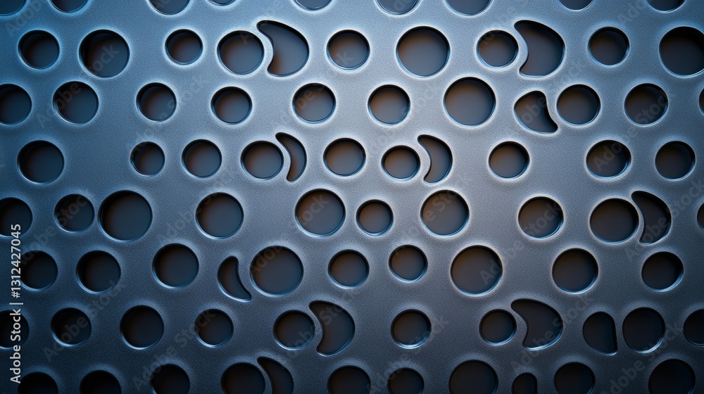 Abstract Metal Texture Circular and Crescent Cutouts, Dark Blue Gradient, 3D Render, Industrial Design, Background Image industrial design, metallic texture Abstract Metal Texture Circular and Crescent Cutouts, Dark Blue Gradient, 3D Render, Industrial Design, Background Image industrial design, metallic texture