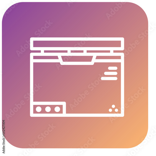Vector Design Deep Freezer Icon Style