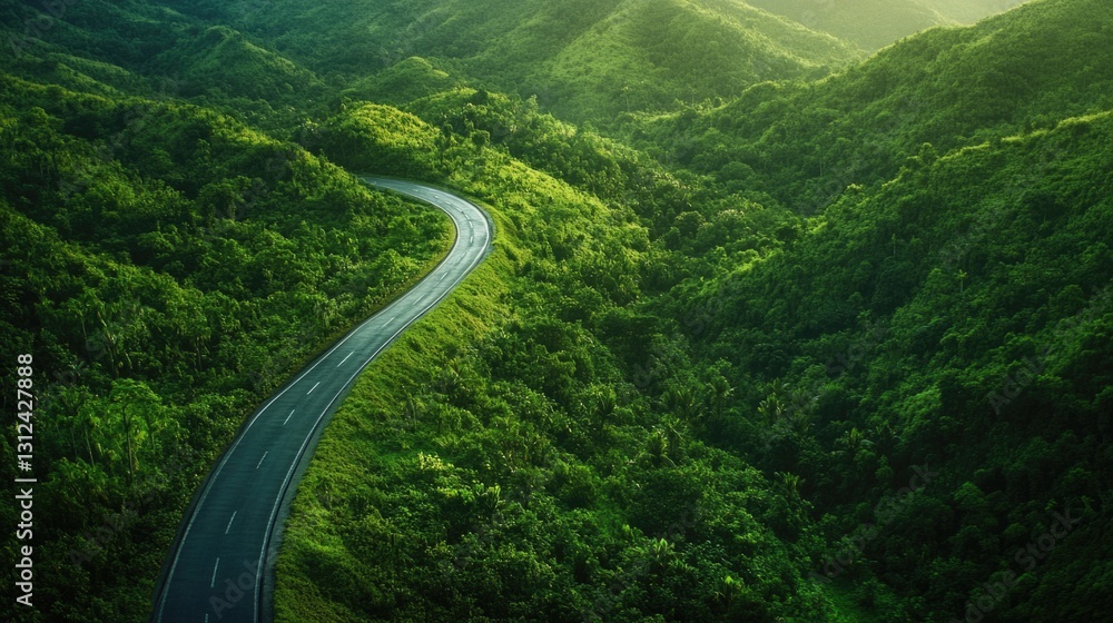 Mountain Winding Road Aerial View Mountain Winding Road Aerial View