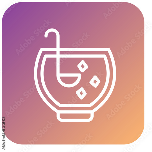 Vector Design Punch Bowl Icon Style