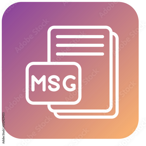 Vector Design MSG Icon Style