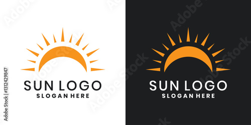 Sun logo icon vector design