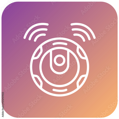 Vector Design Robotic Vaccum Icon Style