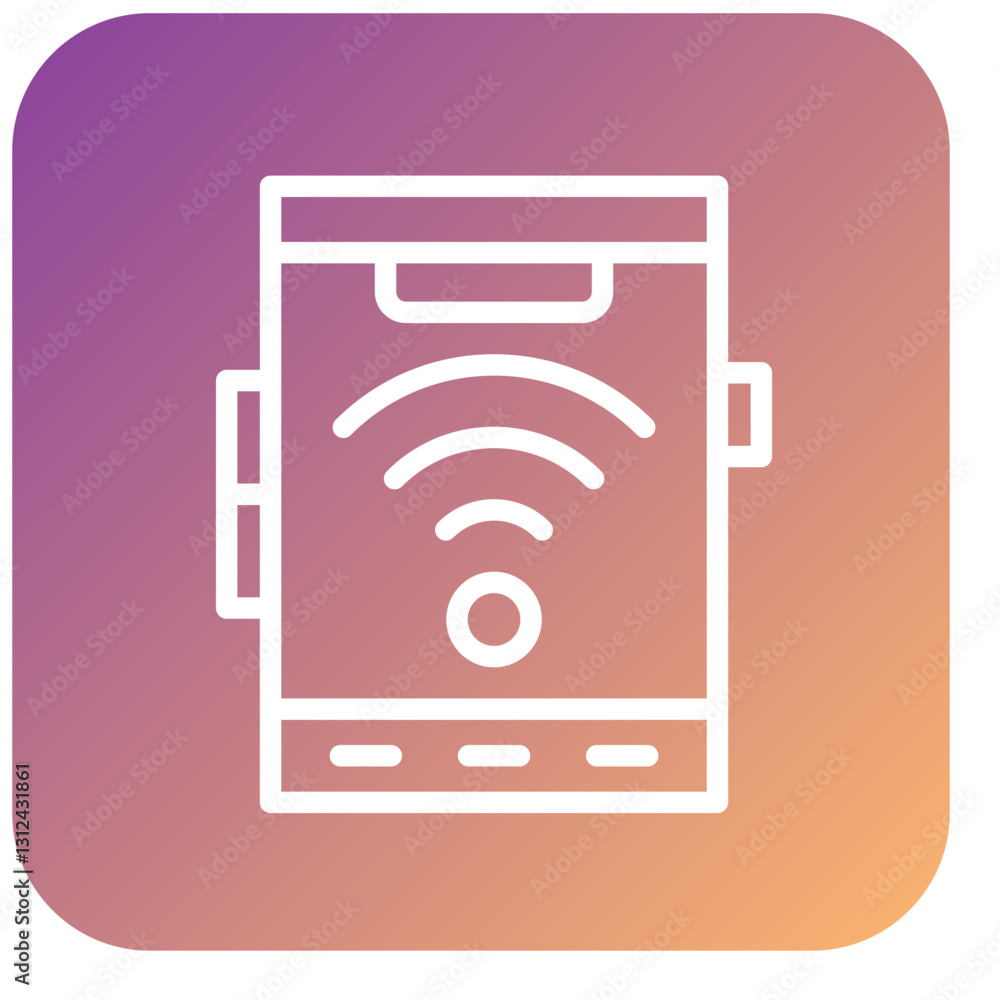 Vector Design Mobile Wifi Icon Style Vector Design Mobile Wifi Icon Style