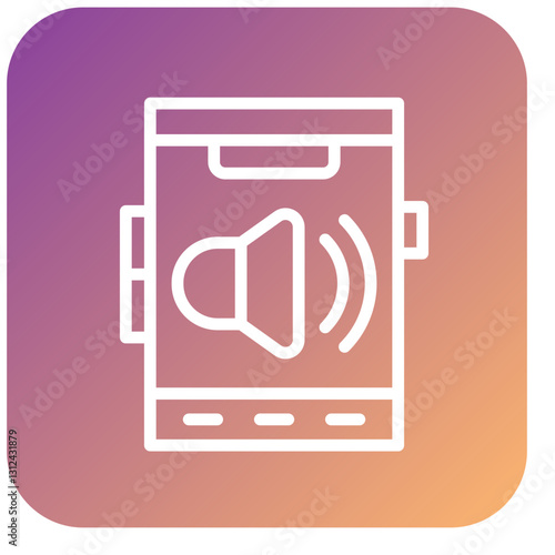 Vector Design Mobile Speaker Icon Style