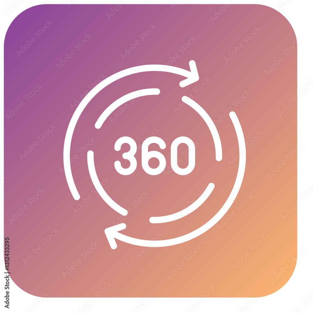 Obraz premium Vector Design 360 Degrees Icon Style