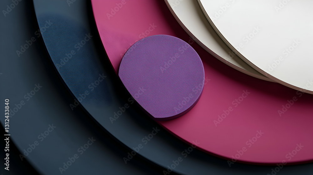Colorful layered circular shapes with an interesting geometric design
