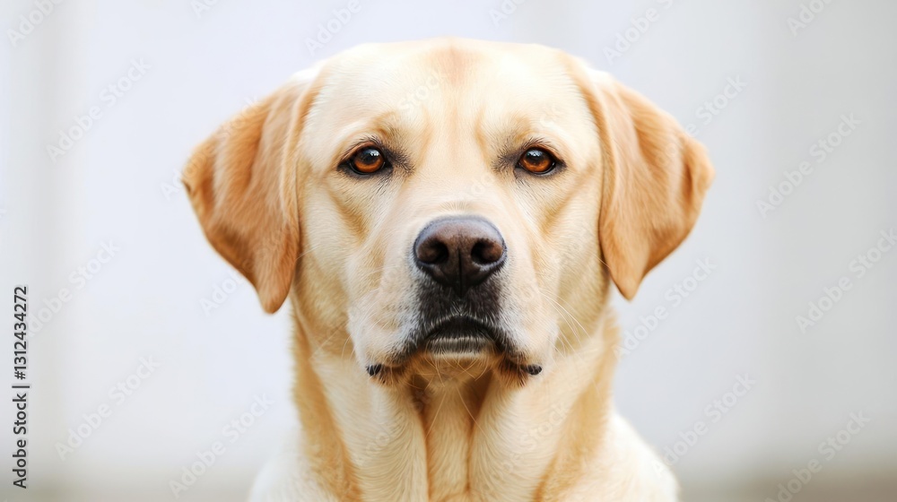 Portrait of a Yellow Labrador Retriever Dog