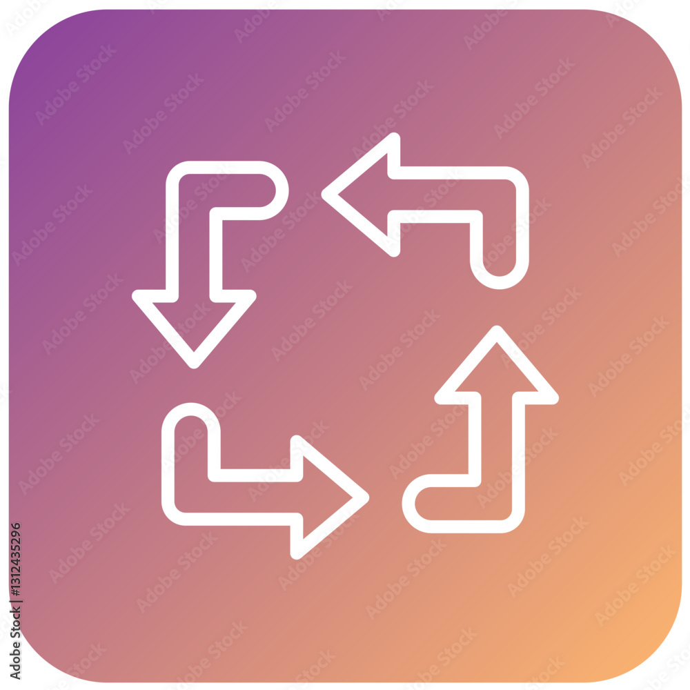 Vector Design Rectangular Arrow Icon Style Vector Design Rectangular Arrow Icon Style