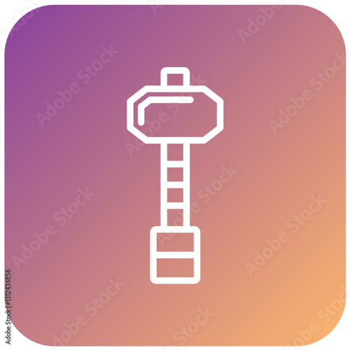 Sledgehammer Vector Design Icon Style