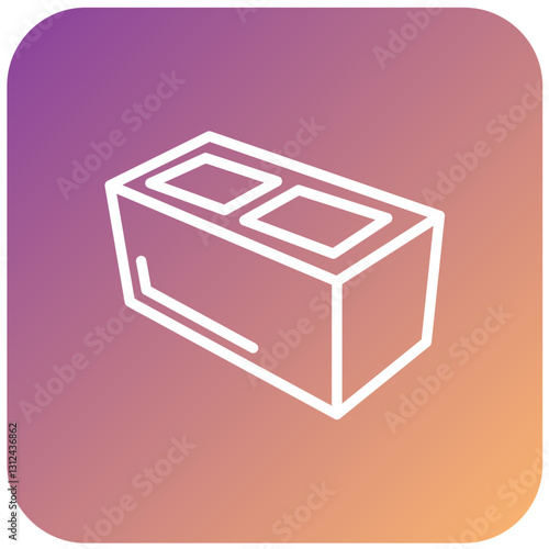 Concrete Block Vector Design Icon Style