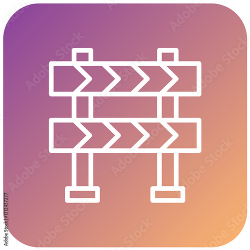 Construction Sign Vector Design Icon Style