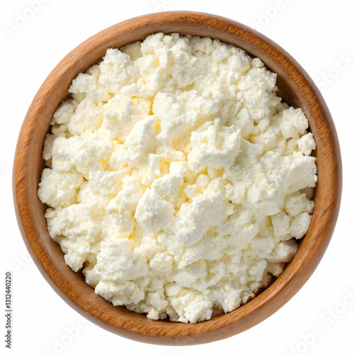 Wallpaper Mural Cottage cheese in wooden bowl healthy dairy product Torontodigital.ca
