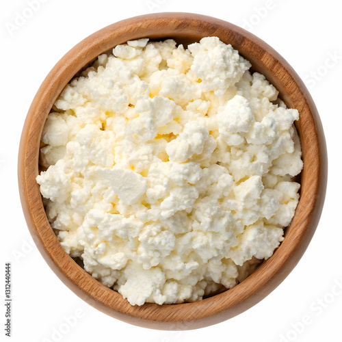 Wallpaper Mural Cottage cheese in wooden bowl healthy dairy product Torontodigital.ca