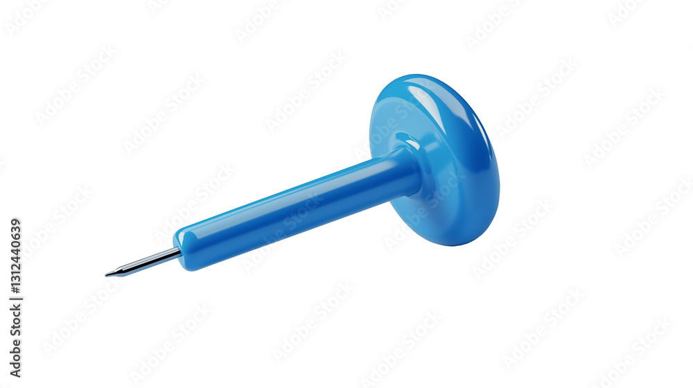3D realistic pushpin with a sleek and detailed design, isolated on a white background. High-resolution image perfect for presentations, office supplies, and design projects. 3D realistic pushpin with a sleek and detailed design, isolated on a white background. High-resolution image perfect for presentations, office supplies, and design projects.