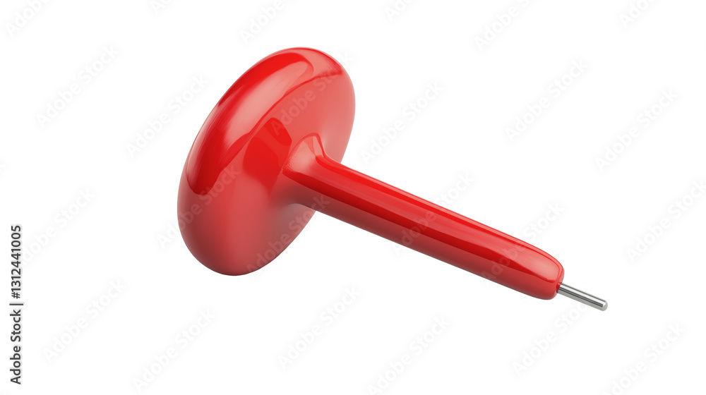 3D realistic pushpin with a sleek and detailed design, isolated on a white background. High-resolution image perfect for presentations, office supplies, and design projects. 3D realistic pushpin with a sleek and detailed design, isolated on a white background. High-resolution image perfect for presentations, office supplies, and design projects.