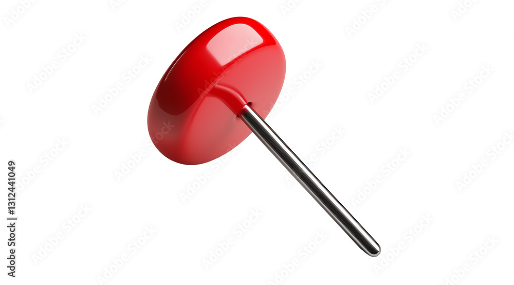 3D realistic pushpin with a sleek and detailed design, isolated on a white background. High-resolution image perfect for presentations, office supplies, and design projects. 3D realistic pushpin with a sleek and detailed design, isolated on a white background. High-resolution image perfect for presentations, office supplies, and design projects.