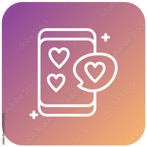 Virtual Date Vector Design Icon Style