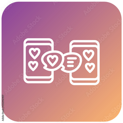 Online Dating Vector Design Icon Style