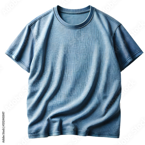 plain blue t-shirt isolated on white background