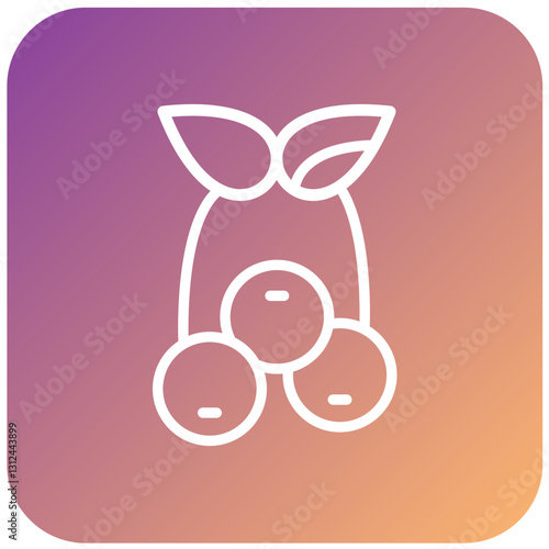 Blueberries Vector Design Icon Style