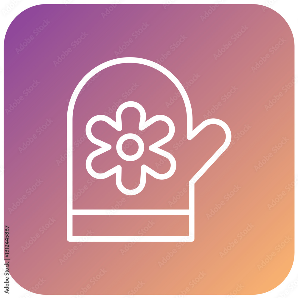 Vector Design Oven Mittens Icon Style