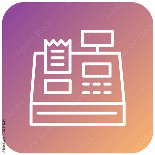 Vector Design Cash Register Icon Style