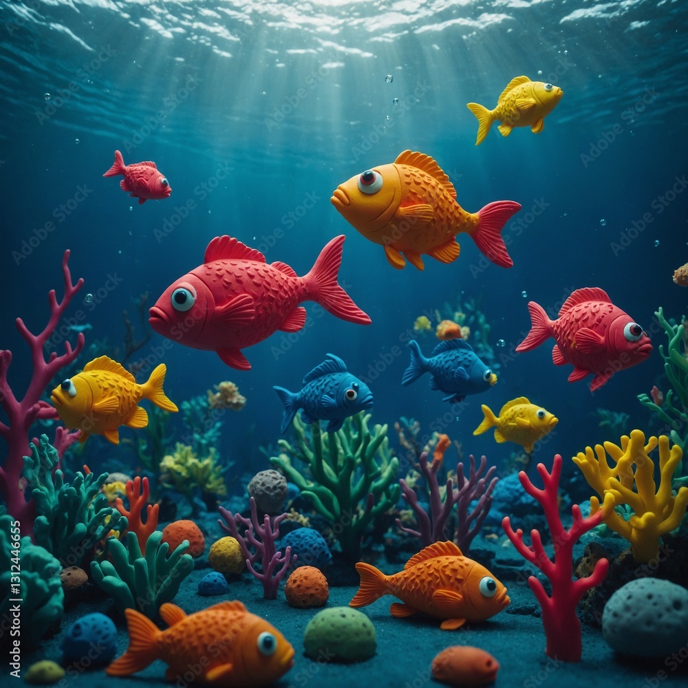 Fototapeta premium Undersea Adventures in Plasticine