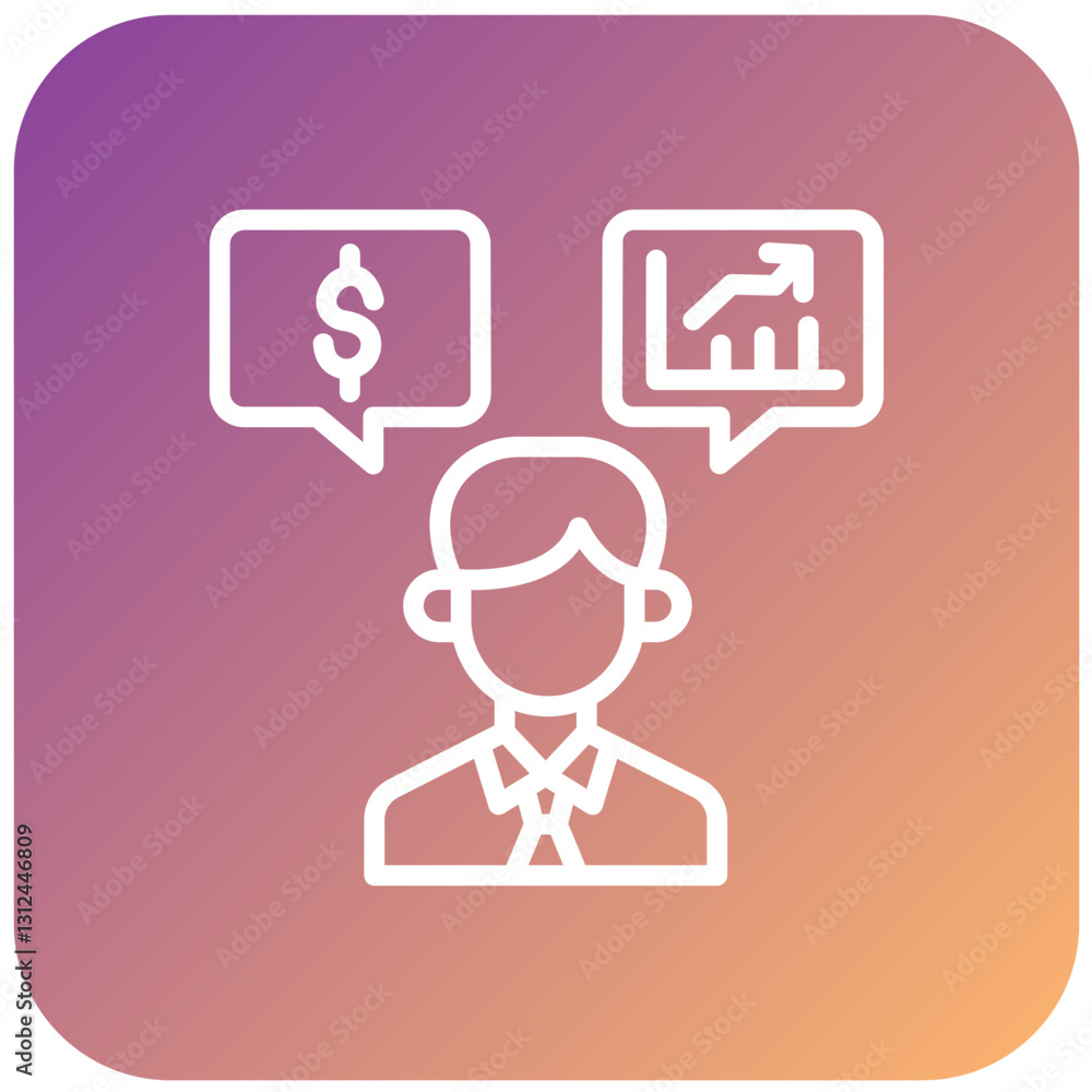 Vector Design Financial Advisor Icon Style Vector Design Financial Advisor Icon Style