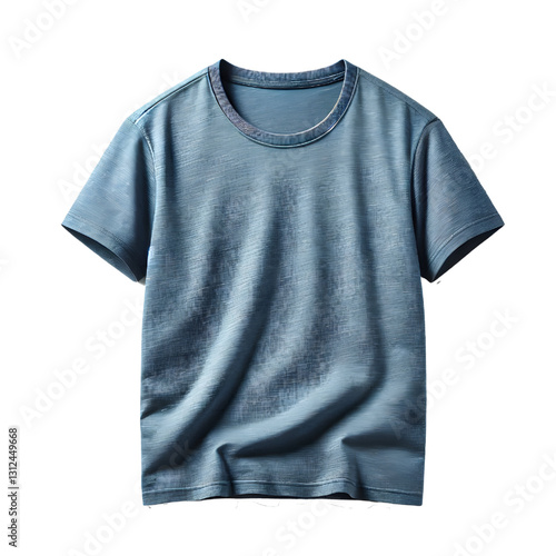 plain blue t-shirt isolated on white background