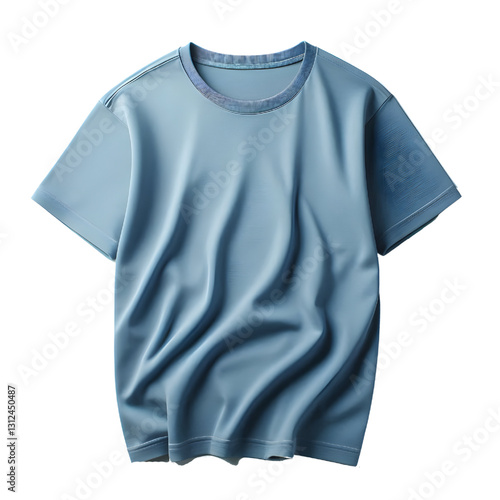 plain blue t-shirt isolated on white background