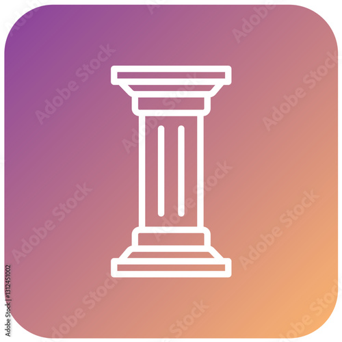 Vector Design Pillar Icon Style