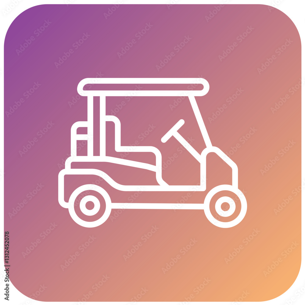 Vector Design Golf Cart Icon Style Vector Design Golf Cart Icon Style