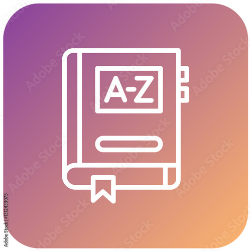 Vector Design Dictionary Icon Style